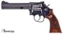 Picture of Used Smith & Wesson Model 586 DA Revolver, 357 Mag, 6" Blued, Wood Grips, Leather Galco Holster, 6 Shot, Good Condition