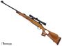 Picture of Used Ruger M77 Bolt Action Rifle, 30-06 Sprg, 22'' Barrel, Custom Thumbhole Wood Stock, Leupold M7 4x Scope, Good Condition