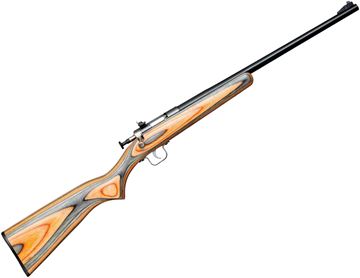 Picture of Keystone KSA2231 Crickett Bolt Action Youth Rifle, 22 LR, Single Shot, 16.125" Blued Barrel, EZ Loader, Scope Mount, Black/Orange Stock