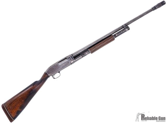 Picture of Used Winchester Model 12 Pump-Action 12ga, 2 3/4" Chamber, 26'' Barrel With Poly-Choke, Crack in Wrist of Stock, Fair Condition