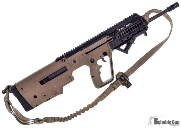 Picture of Used IWI X95 Tavor Semi Auto Carbine, 5.56/223, 18.6", FDE (Tan), INFORCE Tactical Light, 2 Point Sling, AFG Grip, 3 Magazines,  Soft Case, Excellent Condition