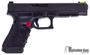 Picture of Used Glock 34 Gen4 Semi-Auto Pistol - 9mm, 5", Black, Adj Rear Sight, Hi Viz Front Sight, Extended Red Mag Release, Custom Stippled, No Mag, Good Condition