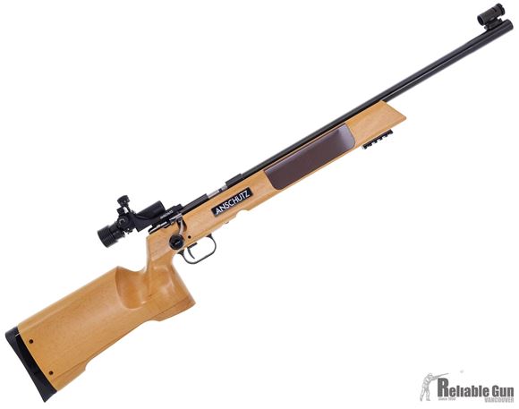 Picture of Used Anschutz 64 Trainer Bolt Action Rifle - 22 LR, 21", Match Heavy Barrel, Adjustable Target Peep Sights,  Hardwood Target Stock w/Adjustable Butt Plate, 2-Stage 5092 Trigger, 2 Magazines, Excellent Condition