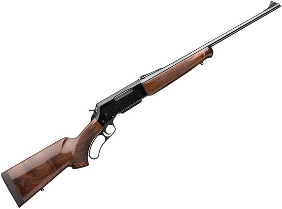 Picture of Browning BLR Gold Medallion Lever Action Rifle - 308 Win, 22", Sporter Contour, High Gloss Polished Blued Steel, Gloss Alloy Receiver w/High-Relief Engraving, Gloss Grade III/IV Walnut Stock With Brass Spacers, 4rds, Precision Adjustable Sights