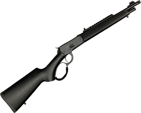 Picture of Chiappa 1892 NSR Carbine Lever Action Rifle - 357 Mag, 13", Matte Black, Black Painted Stock, Paracord Sling & Lever Wrap, Skinner Sight & Fiber Optic Front Sight, Top Rail, Threaded, 4rds