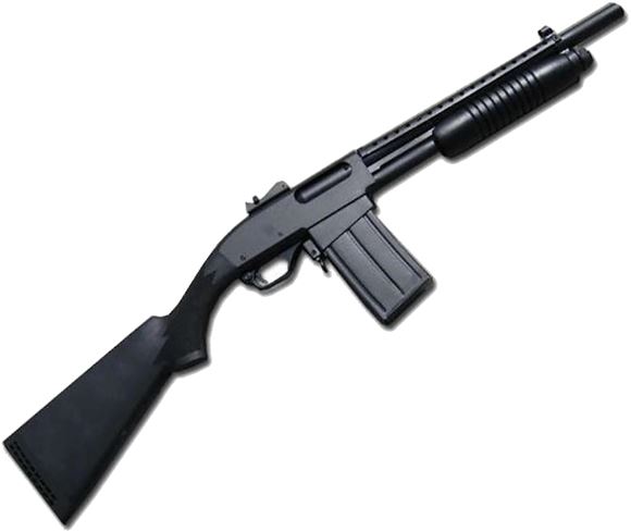 Picture of Norinco YJ12-2 Pump Action Shotgun - 12Ga, 2-3/4", 15", Parkerized, Synthetic Stock, 5rds Box Magazine, Protected Front Post & Adjustable "V" Notch Rear Sights, Heat Shield