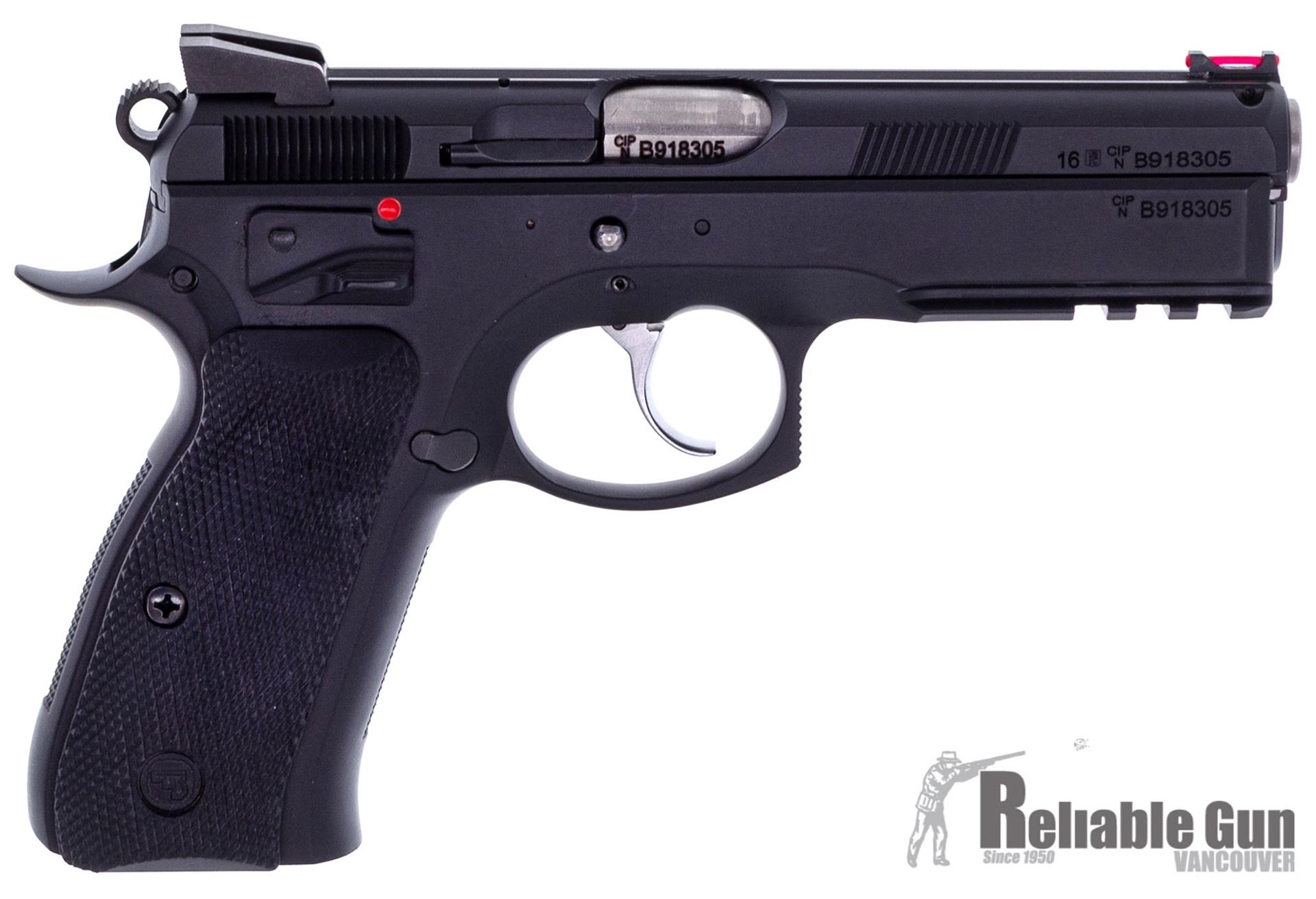 Used CZ 75 SP-01 Shadow DA/SA Semi-Auto Pistol - 9mm, Black, Rubber ...