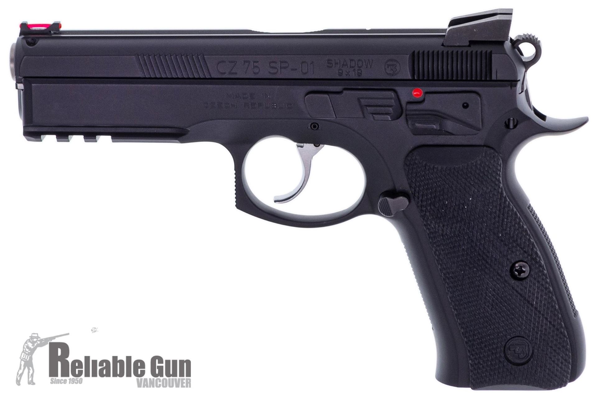 Used CZ 75 SP-01 Shadow DA/SA Semi-Auto Pistol - 9mm, Black, Rubber ...