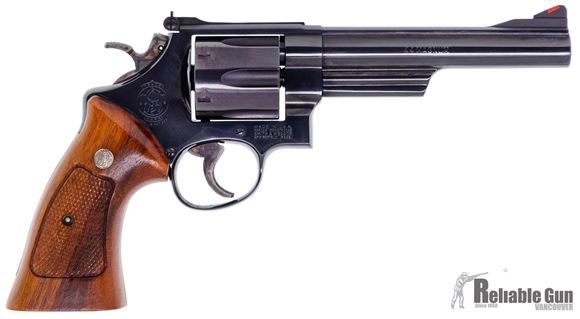 Picture of Used Smith & Wesson 29-3 Double-Action 44 Mag, 6" Barrel, Gloss Blued, Original Wood Grips, Excellent Condition