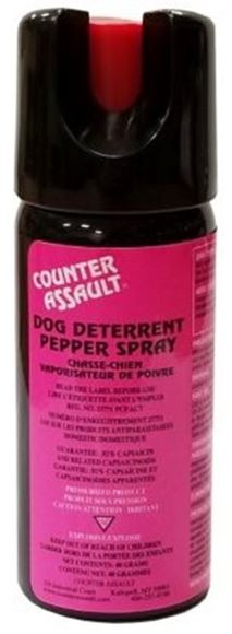 Picture of Counter Assault Dog Deterrent, 40 Grams, 3 Meter Range, Holster Included, Pink Can