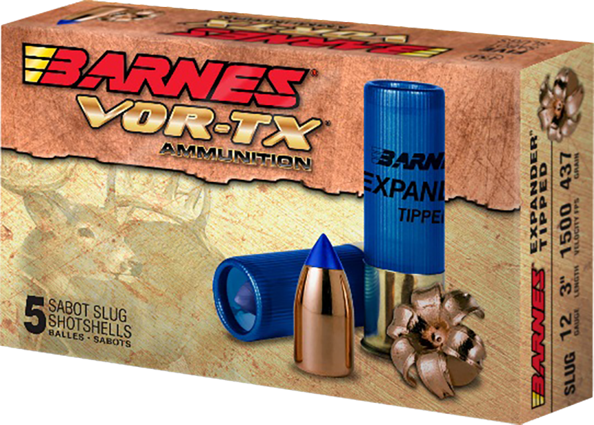 Barnes Vor Tx Premium Hunting Shotgun Ammo 12ga 2 34 437gr Copper Solid Sabot Slug 9386