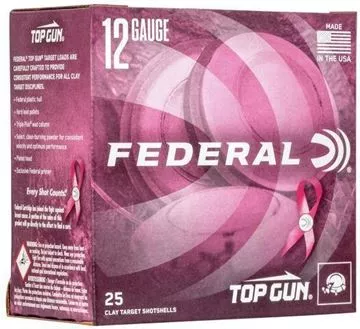 Picture of Federal Top Gun Target Load Shotgun Ammo - 12Ga, 2-3/4", 2-3/4DE, 1-1/8oz, #8, Pink, 1145fps, 250rds Case