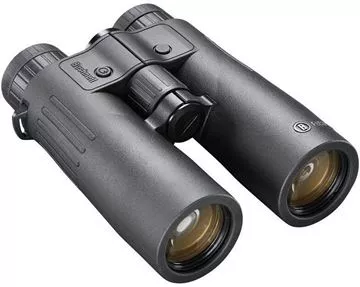 Picture of Bushnell Fusion X Range Finding Binoculars - 10x42mm, BK-7 Prism Glass With P3C Coating, 1 Mile Ranging (700yds Deer, 900yds Tree), Red/ Black Activsync Display, CR2 Battery, Black