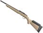 Picture of Ruger American Rimfire Bolt Action Rifle - 22 LR, 16", Threaded Muzzle 1/2"-28, Satin Blued, Barrett Brown Synthetic Stock, Adjustable Trigger, One-Piece Scope Rail