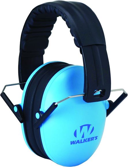 Picture of Walkers Hearing Protection - Baby & Kids Folding Passive Ear Muffs, NRR23dB, Low Profile, Blue