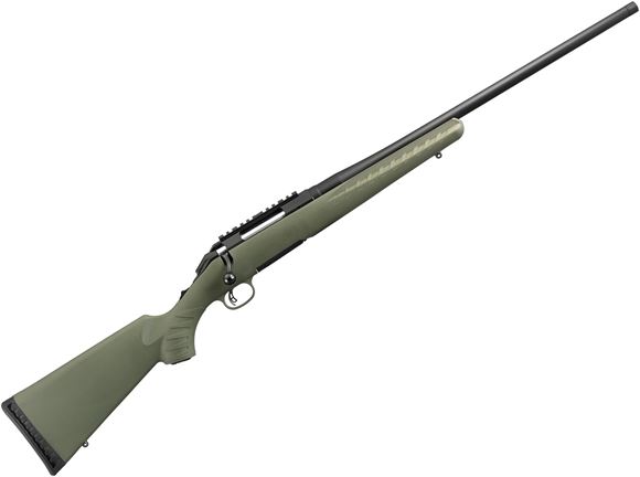 Picture of Ruger American Predator Bolt Action Rifle - 22-250 Rem, 22", Matte Black, Alloy Steel, Moss Green Composite Stock, 4rds