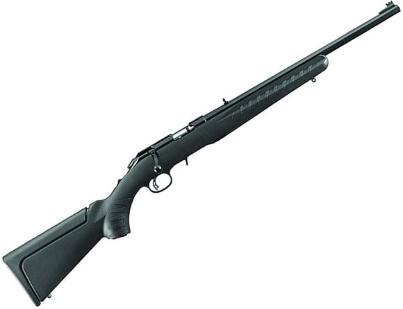 Picture of Ruger 8321 American Std Bolt Action Rifle 22 WMR, RH, 22 in, Satin Blued, Syn Stk, 9+1 Rnd, Adj Trgr