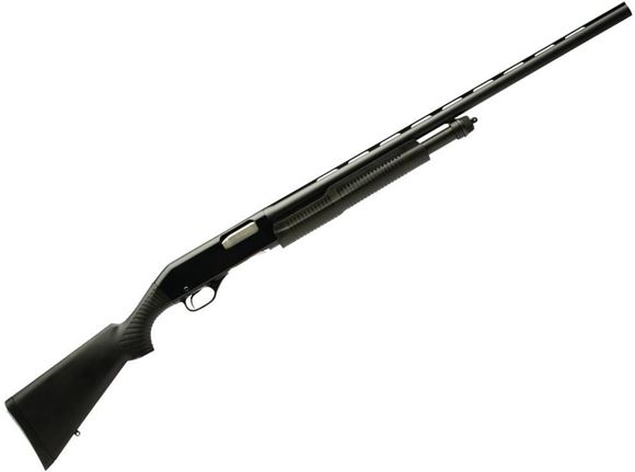 Picture of Stevens 19489 320 Pump Shotgun 12 GA, RH, 28 in, Black, Syn, 5+1 Rnd Fixed, Vent Rib, 3 in