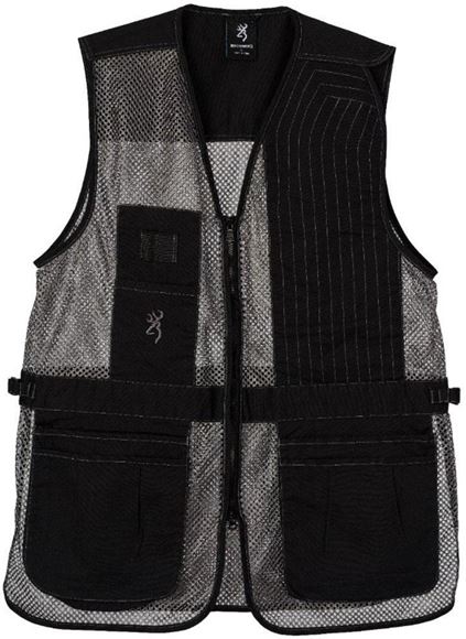 Picture of Browning Trapper Creek Mesh Shooting Vest, Gray/Black, Left-hand, XL