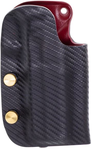 Picture of Red Hill Tactical, Gun Accessories, Holsters - 1911/2011 Competition Holsters, Staccato P/P Duo w/ Tall Sights, Holster, Carbon Fiber Black, White, Brass Knobs, Right Hand