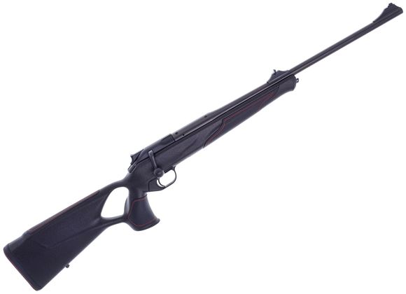 Picture of Blaser R8 Professional Success Monza Edition Straight Pull Bolt Action Rifle - 308 Win, 22", Standard Contour Barrel With Sights, Black Synthetic Thumbhole Stock w/Leather Inlays, DLC Bolt Knob, DLC Bolt Head, With Illumination Control