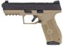 Picture of IWI Masada 9 Optic Ready SA Semi-Auto Pistol FDE - 9mm, Cold Hammer Forged Barrel, 4.25", 1:10 RH, FDE Polymer, Steel Slide, Optic Ready, 2x10rds, Inc. Backstraps