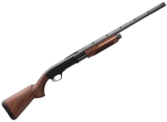 Picture of Browning BPS Field Micro Midas Pump Action Shotgun - 20Ga, 3", 24", Vented Rib, Matte Blued Steel Receiver, Satin Grade I Black Walnut Stock, 4rds, Silver Bead Front Sight, Invector Plus Flush (F,M,IC)