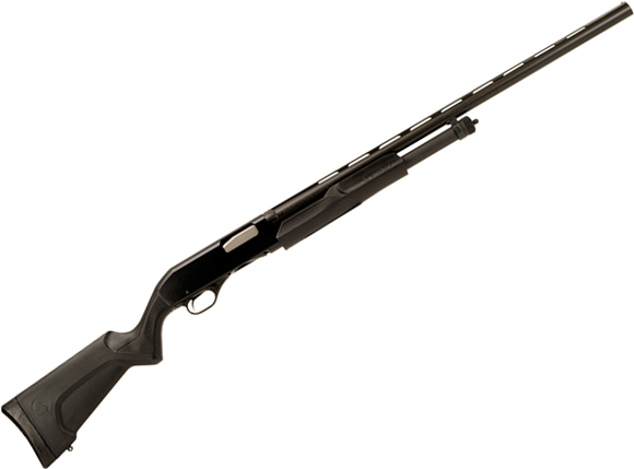 Picture of Stevens 19490 320 Pump Shotgun 12 GA, RH, 28/18.5 in, Black, Syn, 5+1 Rnd, Fixed, Vent Rib, 3 in