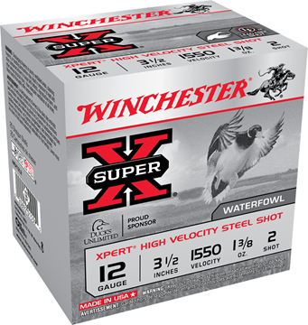 Picture of Winchester WEX12L2 Super-X Xpert Shotshell 12 GA, 3-1/2 in, No. 2 1-3/8oz, 1550 fps, 25 Rnd per Box