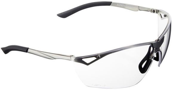 Picture of Allen Safety, Eye Protection - Trigger Metal Frame Shooting Safety Glasses, Clear Lenses, ANSI Z87.1+ & CE Rated