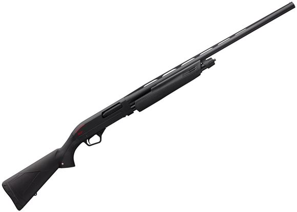 Picture of Winchester SXP Black Shadow Pump Action Shotgun - 20Ga, 3", 26", Chrome Plated Chamber & Bore, Vented Rib, Matte Black, Satin Black Composite Stock w/Textured Grip, 4rds, Brass Bead Front Sight, Invector-Plus Flush (F,M,IC)