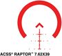 Picture of Primary Arms Optics, SLX Riflescopes - 1-6x24mm, 30mm, First Focal, ACSS Raptor 7.62 Illuminated Reticle, Capped Turrets, 0.25 MOA Adjustments, CR2032