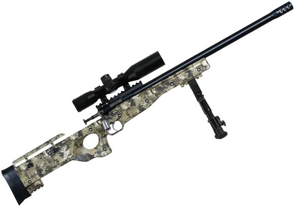 Picture of  Crickett CPR Package Bolt Action Rimfire Rifle- .22 LR, 16" Threaded Barrel with Bipod, AIM 4x32mm Scope, Kryptek Camo Adjustable Synthetic Thumbhole Stock, Blued