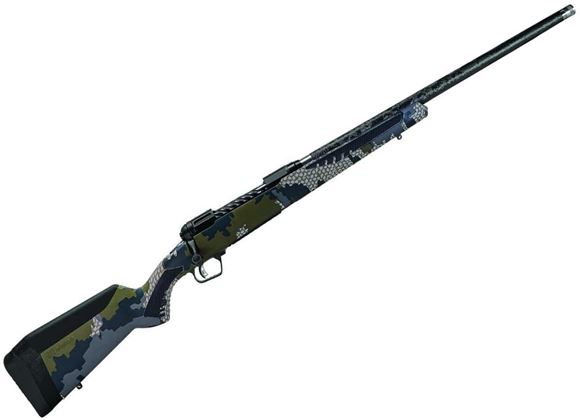 Picture of DEMO Savage 110 Ultralite Camo Bolt Action Rifle - 6.5 Creedmoor, 22", Proof Carbon Wrapped Stainless Barrel, Melonite Black Receiver, Fluted Bolt, 5/8-24 w/ Cap, KUIU Verde2.0 Camo Synthetic Sporter Stock, Accutrigger, 4rds. **BLEMISHED PAINT ON STOCK**