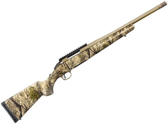 Picture of Ruger American Go Wild - Bolt Action Rifle, 6.5 Creedmoor, 16.1", Burnt Bronze Cerakote, GO Wild Camo I-M Brush Synthetic, 5/8"-24 threaded w/ Muzzle Brake