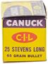 Picture of Canuck 25 Stevens Long Rimfire Ammo -  50rds box (Old Box Good Condition)