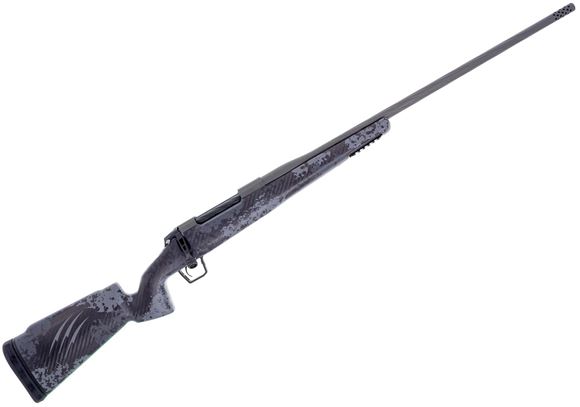 Picture of Fierce Firearms Twisted Rival Bolt Action Rifle - 300 Win Mag, 24" Fluted Steel Barrel, 1:9" Twist, Tungsten Cerakote Steel Receiver, Phantom Carbon Fiber Stock, Muzzle Brake, 70 Deg Bolt Throw, 3rds, 6.6lbs