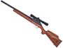 Picture of Used Thompson Center R55 Benchmark Semi Auto 22 LR, 18'' Heavy Target Barrel, Brown Laminate Stock, Leupold 2-7x28 Rimfire, 2 Magazines, Very Good Condition