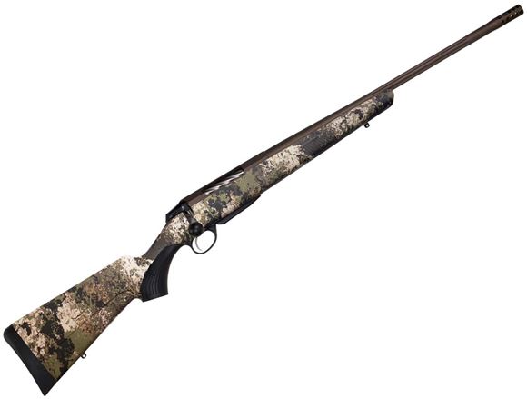 Picture of Tikka T3X Lite Veil Wideland Bolt Action Rifle - 308 Win, 22.5" Fluted Threaded w/Brake, Cerakote Midnight Bronze, Veil Wideland Camo Synthetic Stock, Standard Trigger, 3rds, No Sights