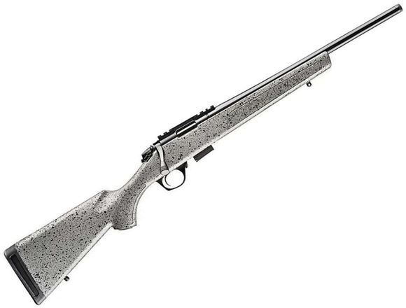 Picture of Bergara BMR Bolt Action Rimfire Rifle - 17 HMR, 20", 4140 Steel Barrel #4 Contour, Threaded 1/2x28, Tactical Grey With Black Specks Stock, 30 MOA Rail, Bergara Performance Trigger Compatible Rem700, 10rds