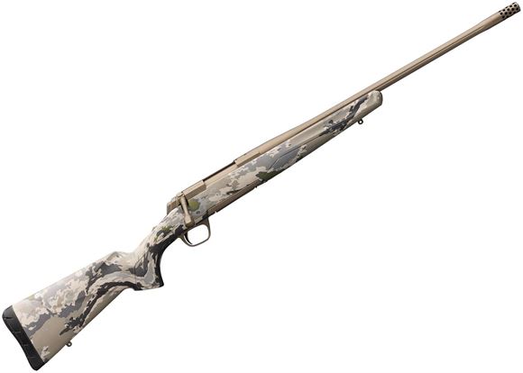 Picture of Browning X-Bolt Speed Bolt Action Rifle - 6.5 PRC, 20", Fluted Sporter Contour, OVIX Camo Composite Stock, Smoked Bronze Cerakote, Muzzle Brake, 4rds