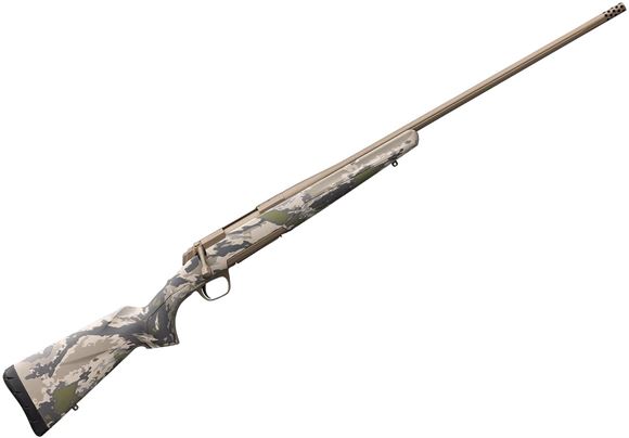 Picture of Browning X-Bolt Speed Bolt Action Rifle - 6.8 Western, 24", Fluted Sporter Contour, OVIX Camo Composite Stock, Smoked Bronze Cerakote, Muzzle Brake, 4rds