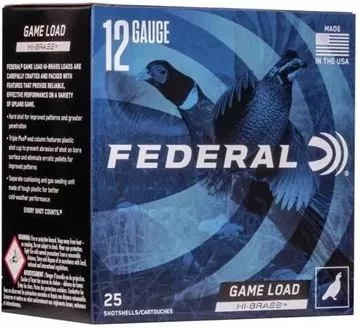 Picture of Federal Game-Shok Upland Hi-Brass Load Shotgun Ammo - 12Ga, 2-3/4", 3-3/4DE, 1-1/4oz, #6, 25rds Box, 1330fps