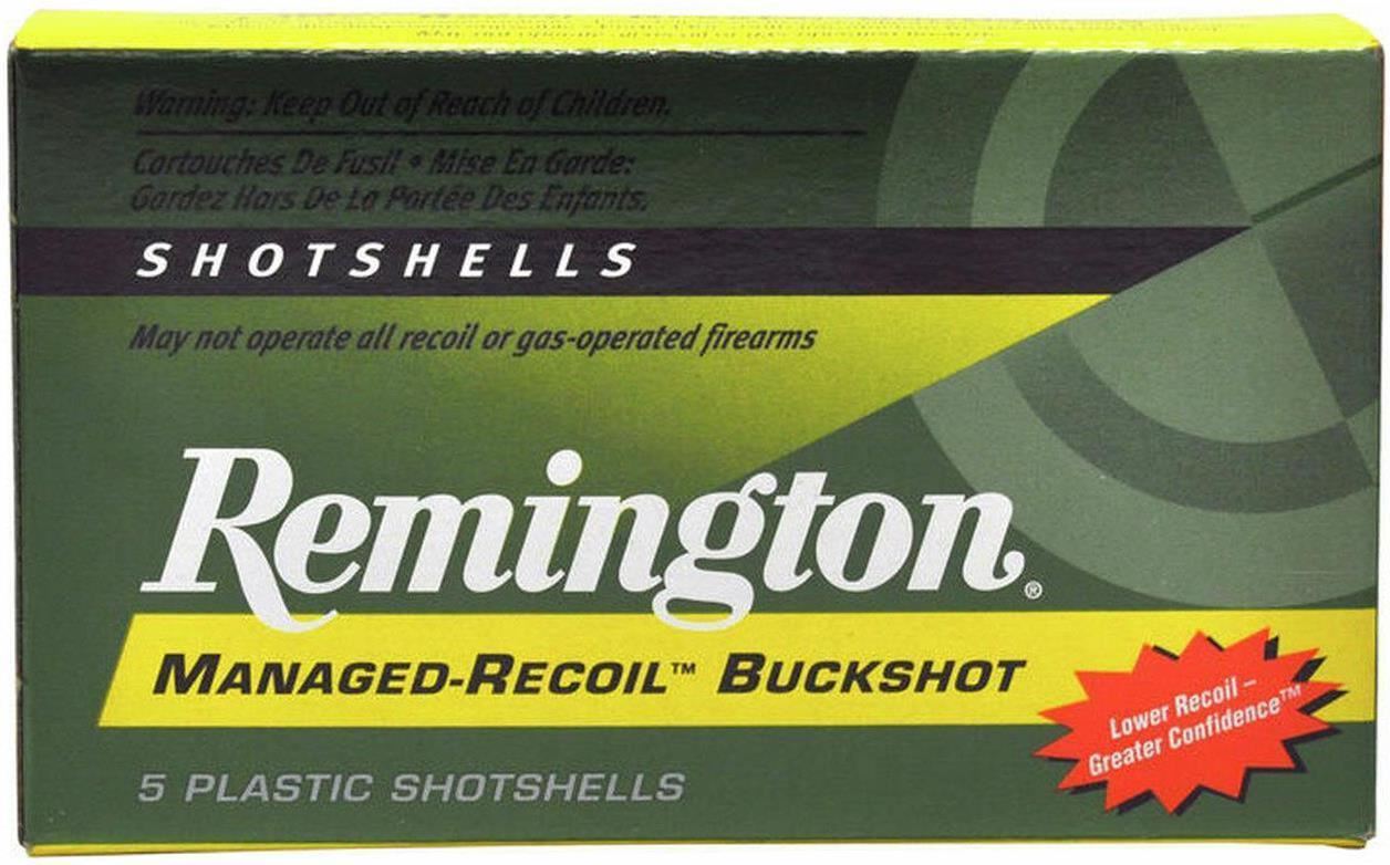 Remington Managed Recoil Buckshot Shotgun Ammo - 12Ga, 2-3/4