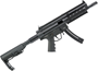 Picture of German Sport Guns (GSG) GSG-16 Rimfire Semi-Auto Rifle - 22 LR, 9.25" w/ Flash Hider, Collapsible AR-15 Buffer Tube Stock, Black