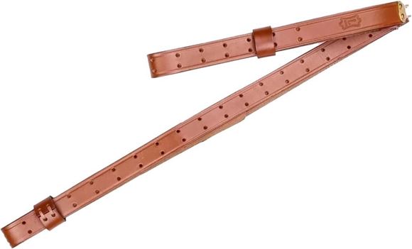 Picture of Levy's Hunting Military Style Rifle Slings - 1-1/4" Veg-Tan Leather Military-Style Rifle Sling, w/Metal Frog Adjustment System, Fits 1-1/4" Swivels, Walnut