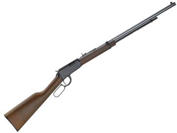 Picture of Henry Octagon Frontier Model Rimfire Lever Action Rifle - 22 S/L/LR, 24", Blued, American Walnut Stock, 22rds, Reversible White Diamond Insert & Brass Beaded Front & Marbles Fully Adjustable Semi-Buckhorn Rear Sights