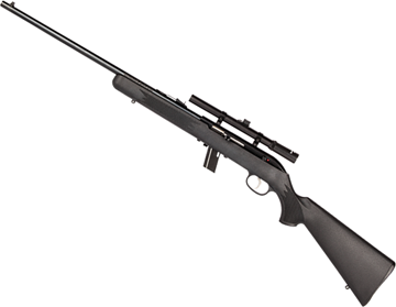 Picture of Savage 64 FXP LH Semi Auto Rifle - 22 LR, 21" Barrel, Satin Blued Syn Stock, Left Handed, 4x15 Scope (not Mounted) 10+1 Rnd