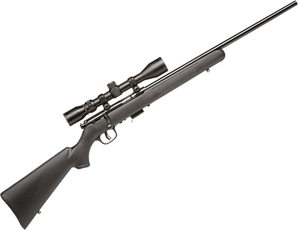 Picture of Savage 96209 93R17 FXP Bolt Action Rifle 17 HMR, RH, 21 in, Satin Blued, Syn Stk, 5+1 Rnd, Accu-Trigger