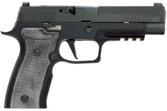 Picture of SIG SAUER P320 AXG Striker Action Semi-Auto Pistol - 9mm, 4.7", Nitron Stainless Steel, AXG Aluminum Grip Module With G10 Grip Panels, X-RAY 3 Sights, Picatinny Rail, 2x10rds, Romeo1 PRO Optic Ready.